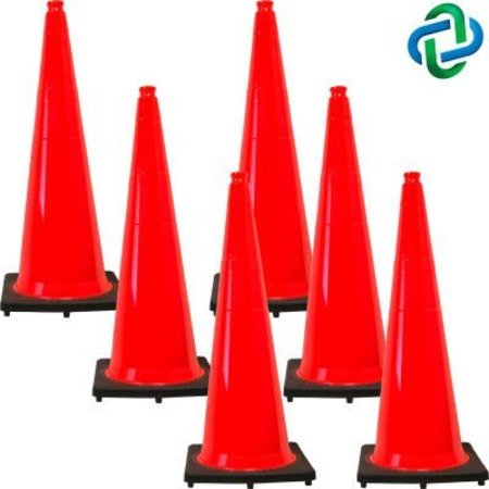 GEC Mr Chain Traffic Cone, 36in, Traffic Orange, 6/Pack 98013-6